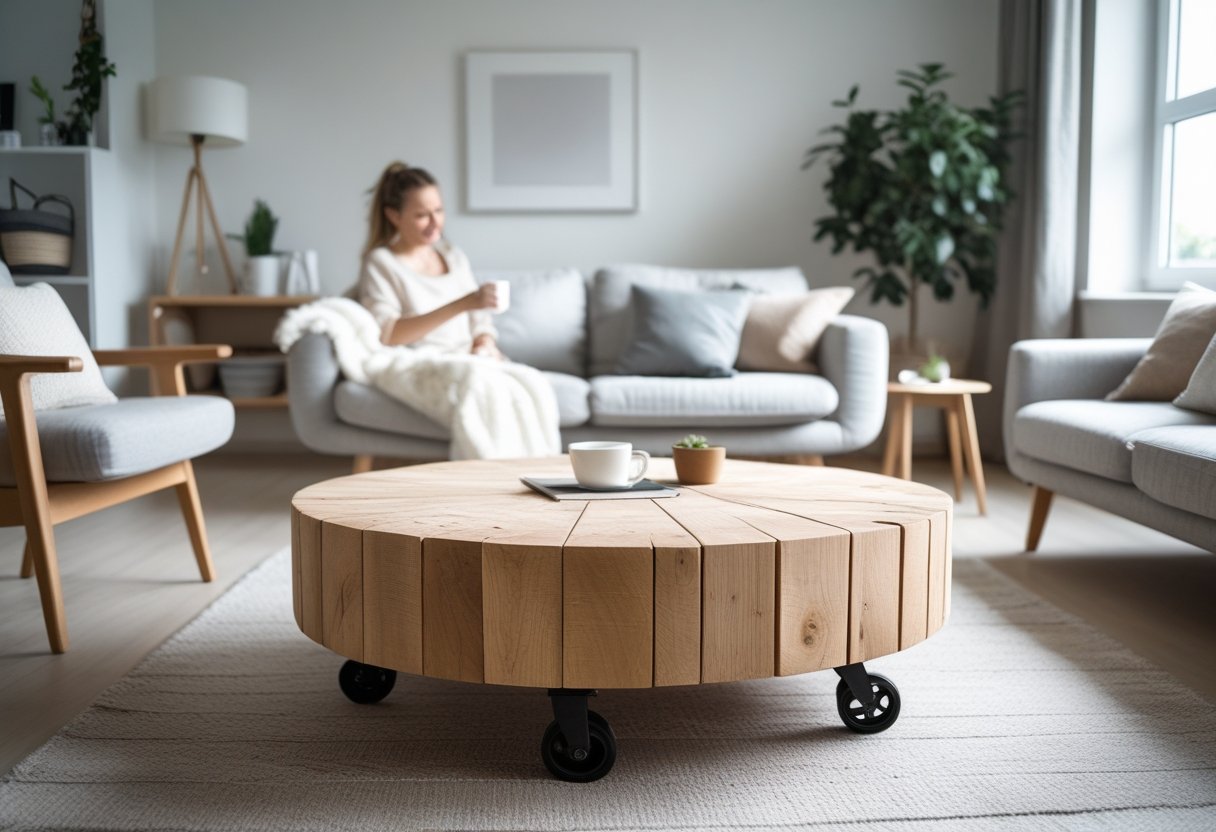 Sådan vælger du det perfekte rundt plankebord til stuen og sofabord med hjul